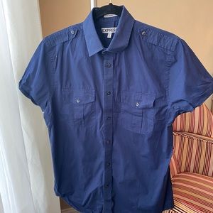 Medium express short sleeve button down